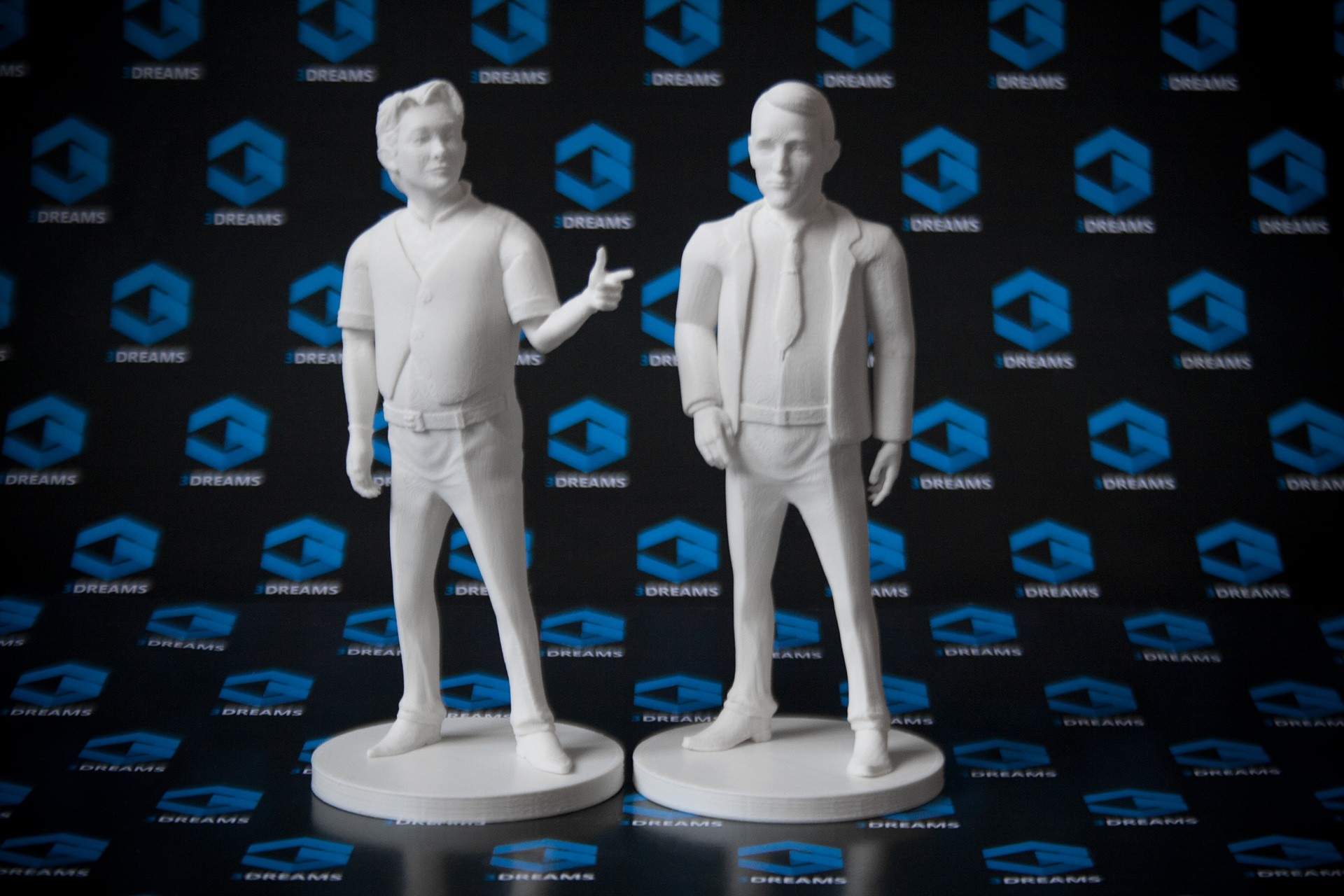 Menschliche Miniaturfigur, gedruckt auf einem 3D-Drucker